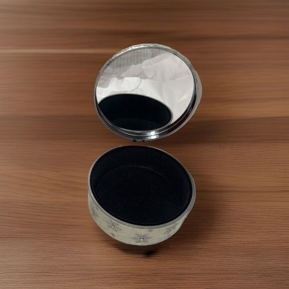 Olivia & Gracie Christmas Snowman Metal/Enamel Jewelry Trinket Box with Mirror - Picture 4 of 7